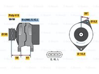 Alternator TOYOTA CELICA ST20 AT20 BOSCH 0986040471