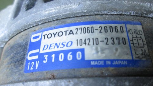 Alternator toyota rav 4 27060-26060 si cod denso 104210-2370