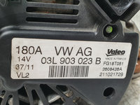Alternator Valeo 03L 903 023 B, Volkswagen Passat B7, Euro 5, 125 KW, 2.0 TDI, Generator, Lichtmaschine, Generátor