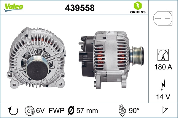 Alternator Valeo VW PASSAT B7 Variant (365) 2010-2014 - 439558