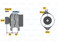 Alternator VOLVO 850 LS BOSCH 0986041100