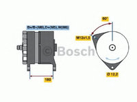 Alternator VOLVO 8700 (1999 - 2016) Bosch 0 986 045 990