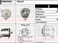 Alternator VOLVO 9700 DELCO REMY DRB5990