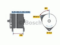 Alternator VOLVO B 12 (1992 - 2016) Bosch 0 986 045 990