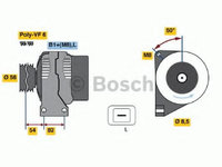 Alternator VOLVO S80 I (TS, XY) (1998 - 2006) Bosch 0 986 042 840