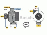 Alternator VOLVO XC90 I (2002 - 2016) Bosch 0 986 048 400