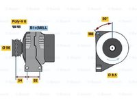 Alternator VOLVO XC90 I BOSCH 0986044900