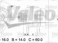 Alternator VW GOLF 3 Estate (1H5) (1993 - 1999) VALEO 437341