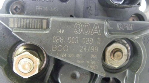 Alternator Vw Golf 4 1.6 1.9 90A Cod 028 903 028 D Bosch Cu Facture