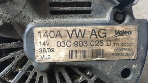 Alternator VW Golf 6 1.4 TFSI cod: 03c903025d
