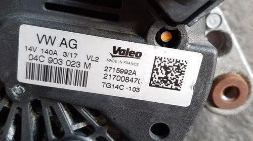 Alternator VW Golf 7 04C903023M motor 1.4 TSI 140A