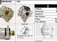 Alternator VW GOLF II 19E 1G1 DELCOREMY DRA8340