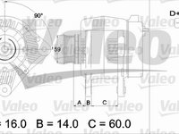 Alternator VW GOLF III 1H1 VALEO 436483