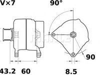 Alternator VW GOLF III Variant 1H5 MAHLE ORIGINAL MG558