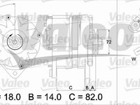 Alternator VW GOLF III Variant 1H5 VALEO 436303