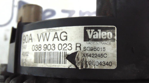 ALTERNATOR VW GOLF-IV / Valeo SG9B015 / 14V 90A / 1.9SDI / 1.9 tdi / 038 903 023 R