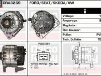 Alternator VW GOLF VI Cabriolet 517 DELCOREMY DRA3269