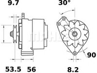 Alternator VW LT 40-55 I platou sasiu 293-909 MAHLE ORIGINAL MG512