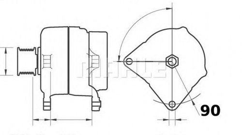 Alternator VW NEW BEETLE Cabriolet 1Y7 MAHLE 