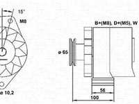 Alternator VW PASSAT 3A2 35I MAGNETI MARELLI 943356678010