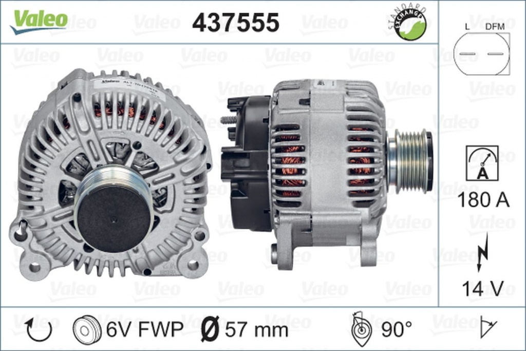 Alternator VW PASSAT Variant 3C5 VALEO 437555