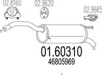 Amortizor 01 60310 MTS pentru Fiat Stilo