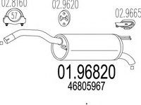 Amortizor 01 96820 MTS pentru Fiat Stilo