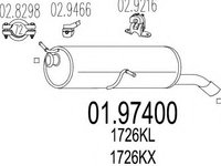 Amortizor 01 97400 MTS pentru Peugeot 307 CitroEn C4