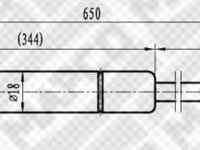 Amortizor capota OPEL VECTRA C, OPEL VECTRA C GTS, OPEL SIGNUM - MAPCO 91705