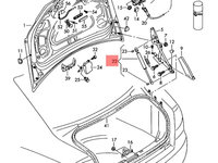 Amortizor capota portbagaj audi A4 8E 2006 2007 Sedan OEM 8E5827552J