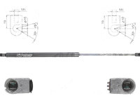 Amortizor capota spate, echilibror haion Ford Transit/Tourneo Custom, 03.2013-, Stanga = Dreapta, Lungime, Cursa, Forta: 650 mm, 260 mm, 745 N, haion cu geam