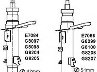 Amortizor PEUGEOT 207 (WA_, WC_), PEUGEOT 207 CC (WD_), PEUGEOT 207 SW combi (WK_) - MONROE E7084