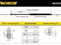 Amortizor portbagaj BMW 5 Touring (E39) - MONROE ML5535