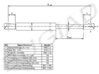 Amortizor portbagaj BMW 5 Touring E61 BMW 51247178273