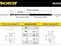 Amortizor portbagaj CHEVROLET AVEO hatchback T300 MONROE ML6229