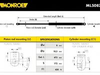 Amortizor portbagaj DAEWOO LANOS KLAT MONROE ML5087