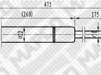 Amortizor portbagaj DAEWOO LANOS / SENS (KLAT) - MAPCO 91408