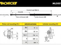 Amortizor portbagaj DAEWOO TICO (KLY3) - MONROE ML5051