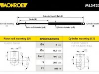 Amortizor portbagaj PEUGEOT 307 SW 3H MONROE ML5425