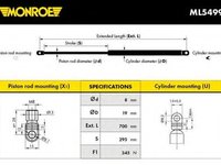 Amortizor portbagaj SAAB 9000 hatchback - MONROE ML5499