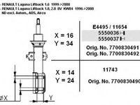 Amortizor RENAULT LAGUNA I (B56_, 556_) (1993 - 2001) QWP WSA297