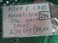 Amortizor stanga fata SACHS 230575 Astra G 1.7 DTI