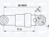 Amortizor vibratii curea OPEL VECTRA B hatchback 38 IPD 130432