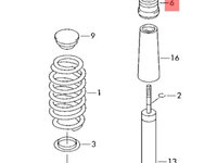 Amortizor Volkswagen Polo 9n 2002 2003 1.2 12v AWY VOLKSWAGEN POLO (9N_) [ 2001 - 2012 ] OEM 6X0512131A