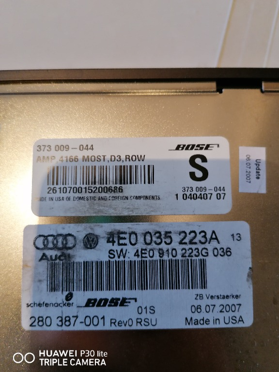 Amplificator Audi A8 4E D3 an 2003-2009 