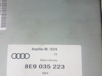 AMPLIFICATOR AUDIO 8E9035223 Audi A4 B7 2005 Break 2.0 TDI, 103 KW, BLB, Euro 4