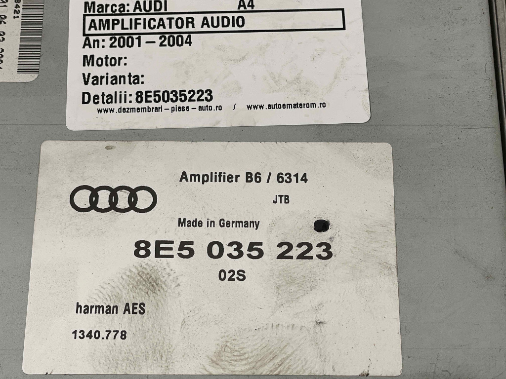 AMPLIFICATOR AUDIO AUDI A4 A4 - - (2001 