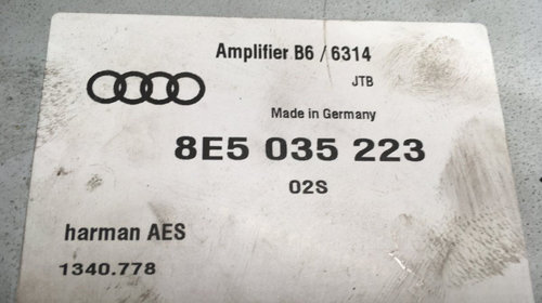 Amplificator audio Audi A4 B6 cod: 8e5035223