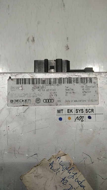 Amplificator audio Audi A8 cod : 4E00352