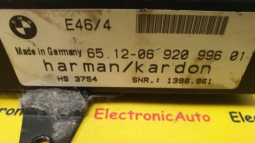 Amplificator Audio BMW 325, Harman Kardon, 65120692099601, E46/4